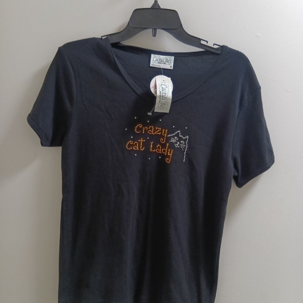 "Cactus Bay Apparel", Crazy Cat Lady, Short Sleeved Top